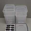 VERONES Large Tall Airtight Food Storage Containers, 10 PACK Plastic Airtight Kitchen & Pantry Organization, Ideal for Flour & Sugar Plastic Canisters with Labels (Black)