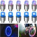 10 PCS LED Wheel Lights Flash Light Tire Valve Cap Lamp for Car Trucks Motorcycle Bike (Blue+Multicolor)