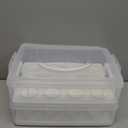 Snapware (2-Layer, 24 Cupcakes Plastic Detachable Cupcake Carrier Storage Container With Lid and Handle, Freezer Dishwasher Microwave Safe (14.25" L x 10.5" W)