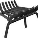 Fireplace Grate 21 Inch, Fireplace Grates Heavy Duty Cast Iron Solid Steel 7 Bars Fire Pit Grate with 6 Support Legs, Fireplace Log Grate Outdoor Indoor Wrought Iron Wood Burning Rack