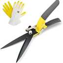JARDINEER Sharp Grass Shears, Grass Clippers Handheld, Manual Grass Cutter Edging Shears for Lawn Garden