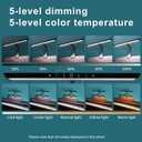 Piano Light for Digital Piano and Grand Piano, Professional Led Clip lamp with Ambient Light, Favorite Mode,Piano Lamps for Sheet Music, Eye-Care 5 Levels Color Temperatures 5 Levels Dimming