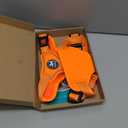 PoyPet No Pull Dog Harness, No Choke Reflective Dog Vest, Adjustable Pet Harnesses with Easy Control Padded Handle for Small Medium Large Dogs(Orange Matching Trim,M)