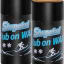 2 Pcs 70g Rub on Snowboard Wax, Portable Quick Ski Wax with Cork Applicator, Universal Ski Snowboard Waxing Accessories for Outdoor Snowboard Base Protection