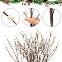 NBGV Winter Decorations 12Pcs Artificial Berry Stems White Berry Picks for Christmas Holiday Flower Arrangements Home Centerpieces DIY Ornaments