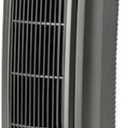 Lasko Portable Oscillating Ceramic Space Heater Tower with Digital Display, Remote Control, 2 Heat Settings and 8 Hour Timer, Gray
