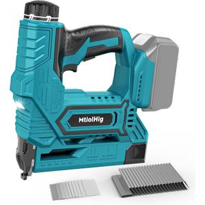 Cordless Brad Nailer 2-in-1 Compatible with Makita 18V Battery, 5/8 to 1-1/4 Inch 18 Gauge Nail Gun with 2000 Nials for Wood Carpentry, Powered Electric, 2 Mode, Tool Only