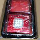 Partsam 2Pcs Double Led Trailer Tail Lights with Horizontal Mount Dual Stop Turn Tail Backup Reverse Lights 33 LED, Surface Mount RV Double Led Taillights, RV Double Led Tail Lights, Black Base