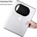 2 x Slim Stick-On Mouse Pouch, Holder for Wireless Mouse, Sleeve for Laptop, Reusable Adhesive, No Glue Residue, Compatible with iPad or MacBook (Black) Only for Apple Magic Mouse (Special Edition)