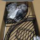 Consumest Corner Shower Caddy Tension Pole - Rustproof Shower Shelves with Towel Bar & Soap Holder, Adjustable Bath Organizer for Bathroom Storage, 27.6-108.3 inch, Black
