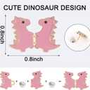 Whaline 6 Sets Instant Pant Waist Tightener Cute Dinosaur Waist Buckle Pin Adjustable Jean Button No Sewing Waists Cincher Clip for Women Men Clothing