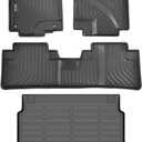 AIPOIL Floor Mats & Cargo Liner Set for 2012-2016 Honda CRV (Fit for LX & SE & EX & No subwoofer)(Not fit CRV Touring) All Weather Protection TPE Car Full Set Custom CR-V Car Mats Accessories - Black