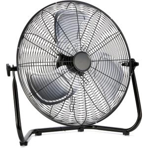 18" High Velocity Industrial Fan, Floor Fan, with 3 Speeds, Tilt Head, ETL-Listed Safety Compliance, Metal Housing/Blades, Ideal for Industrial/Commercial Space/Garage/Gym, 100W, Black