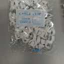 mazuu White Round Cable Clamps with Steel Nails, Pack of 100 (4MM)