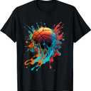 Basketball Splash Baller Basketball Player Team Player T-Shirt, Size L