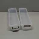 2 Packs Extra Long Pencil Box Large Capacity Pencil Case Clear Plastic Storage Container Long Paint Brush Storage Box Plastic Pencil Holder with Latching Lids