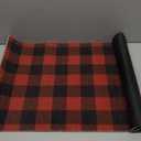 Dunzy Christmas Door Mat 17 x 30 Inch PVC Mat Front Door Rug for Indoor Holiday Decoration, Home Entrance, Outside Entry, Yard, Patio(Buffalo Plaid)