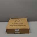 DaCakeWS Acrylic Gold Rim Reef Charger Plates 10PCS, 13inch Plastic Floral Charger Plates Wedding for Dinner (10, Reef Clear)