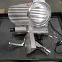 VEVOR Commercial Meat Slicer, 10 inch Electric Food Slicer, 240W Frozen Meat Deli Slicer, Premium Chromium-plated Steel Blade Semi-Auto Meat Slicer For Commercial and Home use