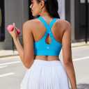 RUNNING GIRL Womens Workout Seamless Bra, Push Up Sports Bras for Women High Support Moulded Cup Racerback Yoga Bra (XXL)