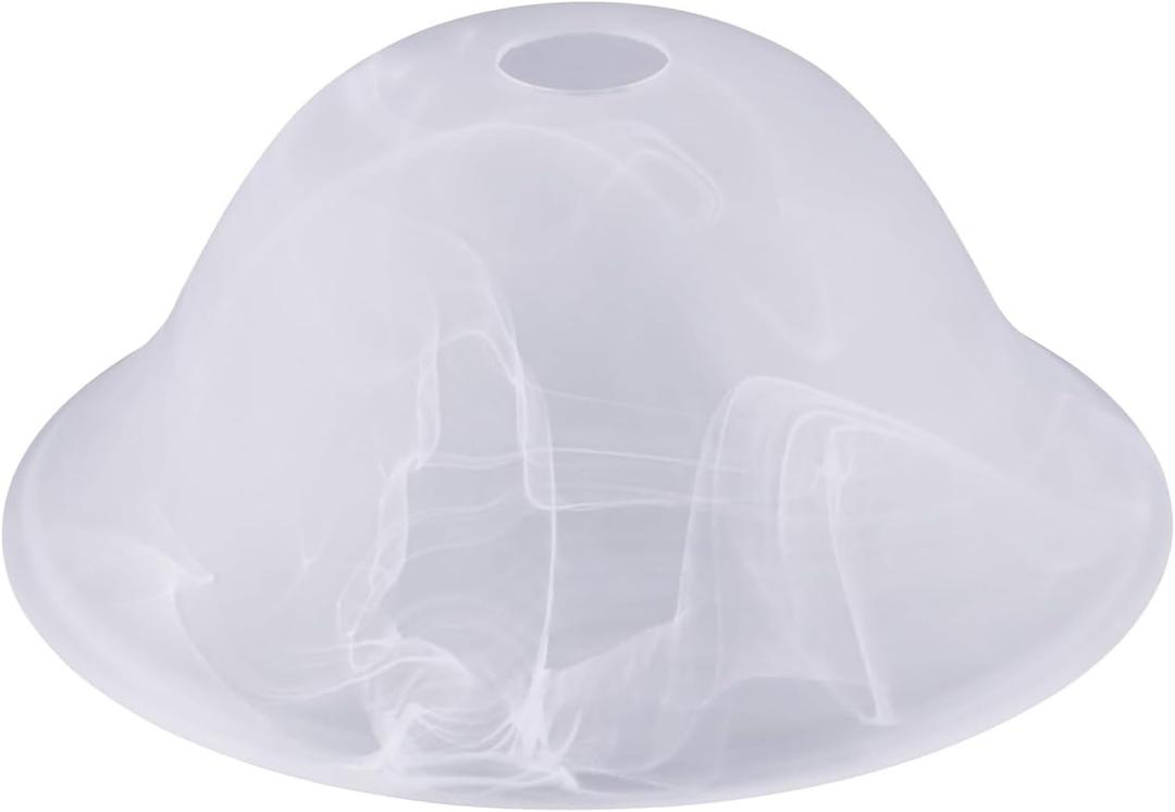 Alabaster White Glass Lamp Shade for Floor lamp12" Diameter x 5.1" HighPendant lamp ceiling fan light Floor Lamp Replacement Parts