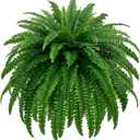 GYERB 48" Large Artificial Boston Fern Plants for Outdoor Indoor, Fake Ferns for Front Porch Hanging, Faux Greenery Bushes for Home Garden Office Decor, Silk Fern with Realistic Fronds, 88 Branches (47-88 Leaves)