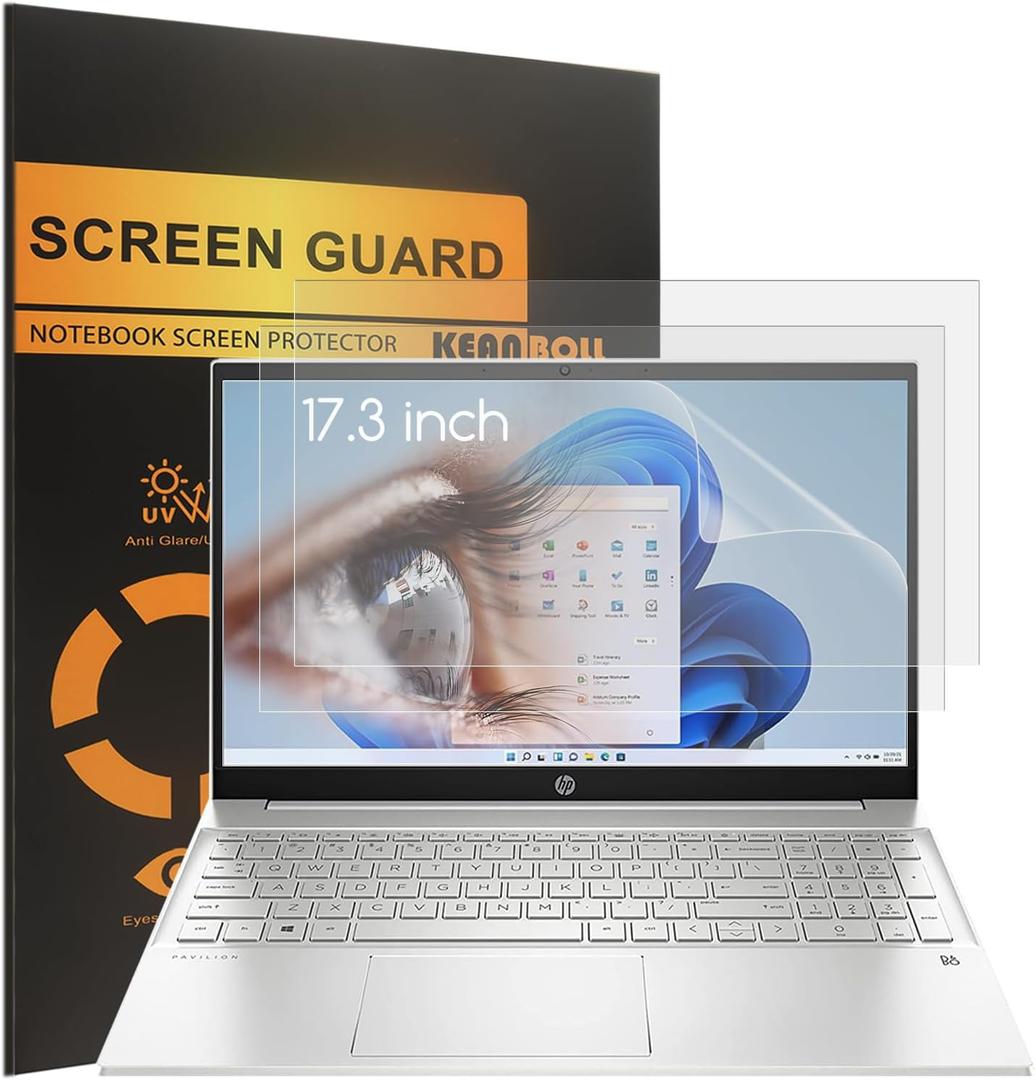 3-Pack Anti Glare Matte Screen Protector for 17.3" HP Laptop, HP OmniBook 7HP OMEN 17HP Envy 17HP Pavilion 17HP 17t 17z 17-by 17-ca 17-cn 17-cp 17t-ch 17t-cr 17-an 17-cb 17-ck -(17.3 Inch)