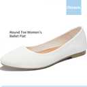 Obtaom Round Toe Women Flat Shoes Slip on Girls Dress Black Ballet Flats, Size 8