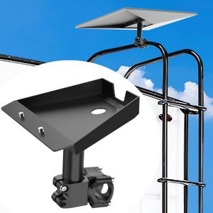 Starlink RV Ladder and Roof Rack Mount Kit - Fits 0.8-1.17 Inch Horizontal Bar - Clamp and Pole Mount for RV, Yacht, Camper, Black
