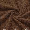 ZESICA Women's Fall Floral Long Sleeve Bodycon Dress 2026 Elegant V Neck Cocktail Party Long Midi Dresses (Brown)