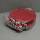 Christmas Tree Topper 9.8 X 8.3 Inch Collapsible Christmas Tree Topper with Bow and Crutch Candy Decorations Top Hat for Xmas Festive Decor