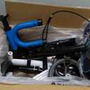 Knee ScooterKnee Scooter for Adults for Foot SurgerySteerable Knee Walker for Foot Injuries Compact Crutch Alternative with Dual Braking System (Blue)