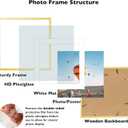 JCJMY 22x22 Picture Frame Gold with 18x18 Mat, Display Photo 18x18 with Mat or 22 x 22 Without Mat, Wall Hanging Large 22x22 Poster Frame with Shatter Resistant Plexiglass,Gold