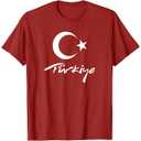 Turkiye Turkey Flag Turkish Tee Retro Turkiye National Pride Flag Symbol Gift Shirt for Kids (4T, Red)