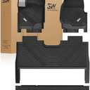 3W Floor Mats (with Metal Pedals) & Box Mat Fit for Ford F-150 2015-2026 & F150 Lightning 2022-2025 SuperCrew, TPE All Weather Car Mats Custom Fit Accessories