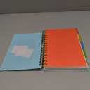 5 Subject Notebooks College Ruled, Spiral Lined Notebook with Removable Dividers, 300 Pages 100GSM Thick Spiral Writing Journal for Women & Men, Large A5 Notebooks for Work, School Supplies, 6" x 8" (Blue)