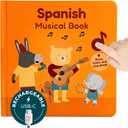 Cali's Books Spanish Book for Toddlers 1-3 - Musical Books for Kids, Interactive Baby Sound Book, Educational Song Learning Toys, Bilingual Music Toy for Babies, Libros para ninos en Espanol