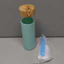 Yomious 20 Oz Borosilicate Glass Water Bottles with Silicone Sleeve BPA Free, Dishwasher Safe - Reusable Clear Glass Drinking with Leak Proof Bamboo Lid | Perfect Gym Water Bottles for Men & Women