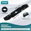 3 Pack High-Lift Mower Blades for 54" Decks - Compatible with Cub Cad et ZT1-54, ZT2-54, XT1-GT54, XT2-ST54 - Replaces 742P05086, 742-05086