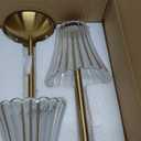 Cordless Table Lamps for Home,Table,Dining Room, Gold Rechargeable Lamps, USB Charge 12'' Tall LED Brass Portable Outdoor Indoor Table Lamp with Built-in Dimmer (Pack2 Gold Flower Lamp)