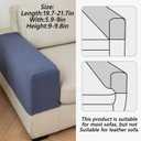 Soothing Home Sofa Covers, Sofa Hero Covers, Wear-Resistant Universal Couch Covers Washable Stretch Sectional Couch Cushion Covers (Metal Grey,Arm Rest Covers 2pcs)