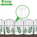 OUSHENG Decorative Garden Fence Fencing 10 Panels, 10ft (L) x 24in (H) Rustproof Metal Wire Border Animal Barrier for Dog, Flower Edging for Yard Landscape Patio Outdoor Decor, Arched