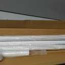 MEXAU White Tension Curtain Rods 41-146 In Extra Long Outdoor Patio Curtain Rods No Drilling Adjustable Heavy Duty Tension Rods for Windows Bathroom Living Room Curtains, Rod Diameter 1.26In