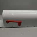 BlissBoard White Mailboxes for Outside Post Mount, Galvanized Steel Metal Mailbox, Standard Size, 20 x 8.7 x 6.7 Inches
