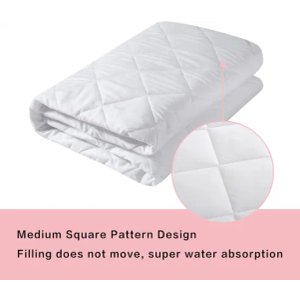 Waterproof Breathable Diamond Pattern Quilted Fitted Mattress Pad   60" x 80"