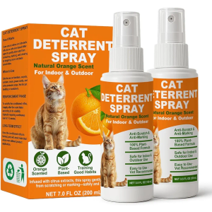 Cat Deterrent Spray, Citrus Spray for Cats, Anti-Scratch & Anti-Marking for Furniture, Sofas & Carpet, Indoor & Outdoor Furniture Protection 7.0 OZ