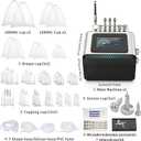 Vacuum Therapy Machine, 3 in 1 Vacuum Cupping Therapy Sets with 1800ML and 1500ML Large Cups, 3 Gua Sha Head, 0-80 cmHg, 5 inch Touch Screen