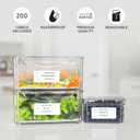 200 Meal Prep Freezer Food Labels - 2.75 x 1.25 Inch Freezer Tape Labels for Food Containers to Write On, Removable Easy Peel Off, Kitchen Pantry Storage Stickers, Oil Water Resistant