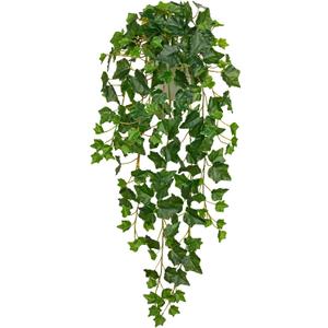 Hollyone Artificial Hanging Plants Potted 31.4" Fake Ivy Vine Faux Ivy Leaves Hanging Greenery Plant in White Pot for Home Indoor Wall House Room Patio Shelf Office Decor