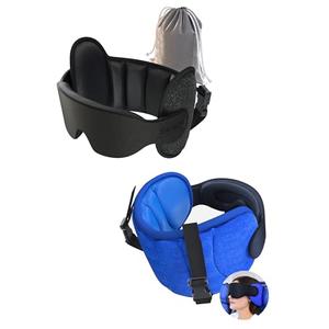 SARISUN Travel Pillows for Airplanes and Upgrade Airplane Pillow for Long Flight, Airplane Head Strap with Eye Mask for Sleep, 360° Support Headrest, Stop Bobblehead
